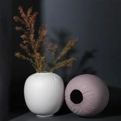 Vase En Porcelaine, Blanc -Produits De Salle De Bain Soldes 2024 vase en porcelaine blanc 2