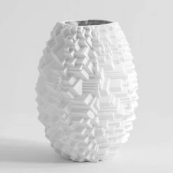 Vase En Porcelaine, Déstructuré, Blanc -Produits De Salle De Bain Soldes 2024 vase en porcelaine destructure blanc 2