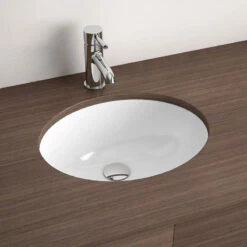 Vasque à Encastrer Par Dessous 41x33 Cm Ovale Céramique, Asako -Produits De Salle De Bain Soldes 2024 vasque a encastrer par dessous ovale 41x33 cm ceramique asako 1