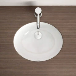 Vasque à Encastrer Par Dessous 41x33 Cm Ovale Céramique, Asako -Produits De Salle De Bain Soldes 2024 vasque a encastrer par dessous ovale 41x33 cm ceramique asako 3