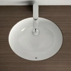 Vasque à Encastrer Par Dessous 49x39 Cm Ovale Céramique, Asako -Produits De Salle De Bain Soldes 2024 vasque a encastrer par dessous ovale 48x39 cm ceramique asako 3