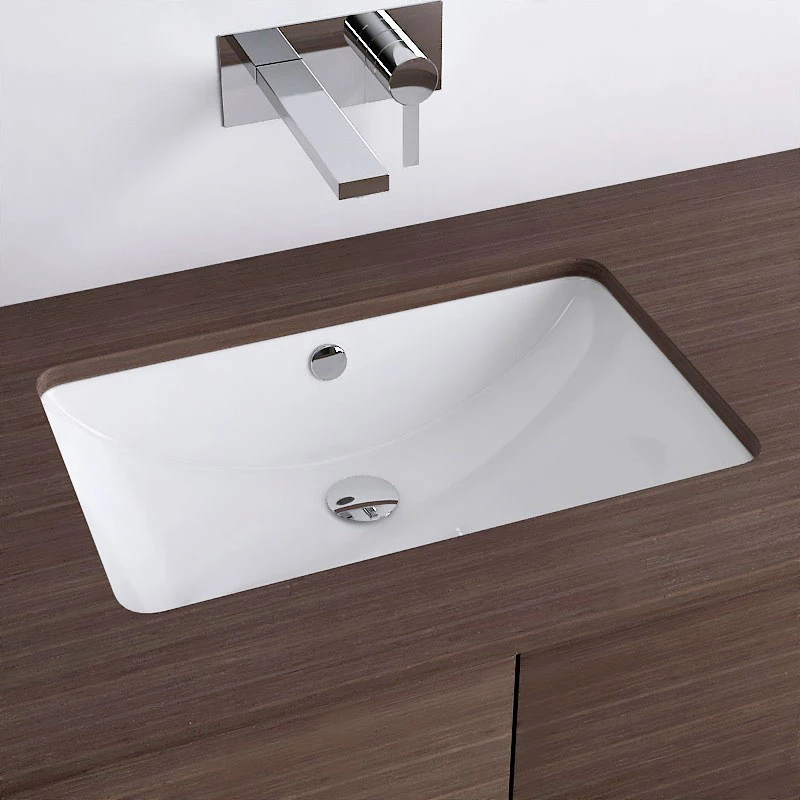 Vasque à Encastrer Par Dessous 59x38 Cm Rectangulaire, Céramique 4 Vasque à Encastrer Par Dessous 59x38 Cm Rectangulaire, Céramique – Image 2