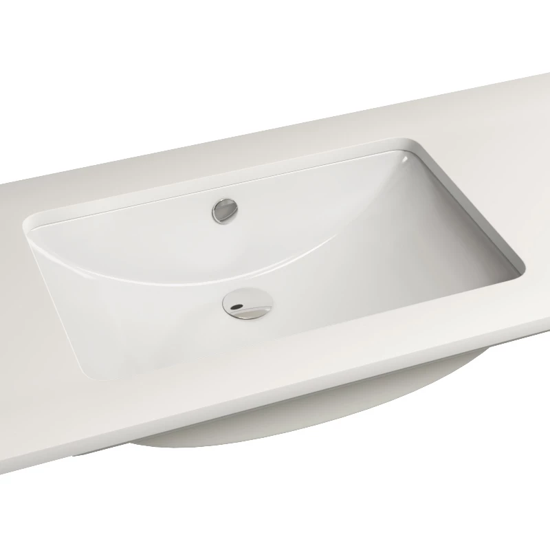 Vasque à Encastrer Par Dessous 59x38 Cm Rectangulaire, Céramique 3 Vasque à Encastrer Par Dessous 59x38 Cm Rectangulaire, Céramique