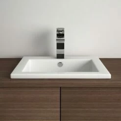 Vasque à Encastrer Par Dessus 42,2x42,2 Cm Carrée, Céramique, Amiri -Produits De Salle De Bain Soldes 2024 vasque a encastrer par dessus carree 422x422 mm ceramique amiri 2