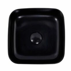 Vasque à Poser 37,5 X 37,5 Cm Carrée, Céramique, Noir Mat, Made In France, Kami -Produits De Salle De Bain Soldes 2024 vasque a poser 375 x 375 cm carree ceramique noir mat made in france kami 3