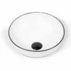 Vasque à Poser 41 X 37 Cm Ronde, Céramique, Blanc Mat Avec Liseré Noir, Made In France, Fil 2 Vasque à Poser 41 X 37 Cm Ronde, Céramique, Blanc Mat Avec Liseré Noir, Made In France, Fil -Produits De Salle De Bain Soldes 2024 vasque a poser 41 x 37 cm ronde ceramique blanc mat avec lisere noir made in france fil
