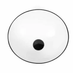 Vasque à Poser 41 X 37 Cm Ronde, Céramique, Blanc Mat Avec Liseré Noir, Made In France, Fil -Produits De Salle De Bain Soldes 2024 vasque a poser 41 x 37 cm ronde ceramique blanc mat avec lisere noir made in france fil 2