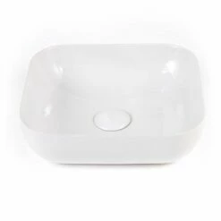 Vasque à Poser 45 X 43 Cm Carrée, Céramique, Blanc, Made In France, Desvres -Produits De Salle De Bain Soldes 2024 vasque a poser 45 x 43 cm carree ceramique blanc made in france desvres 2