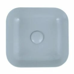 Vasque à Poser 45 X 43 Cm Carrée, Céramique, Bleu Mat, Made In France, Desvres -Produits De Salle De Bain Soldes 2024 vasque a poser 45 x 43 cm carree ceramique bleu mat made in france desvres 3