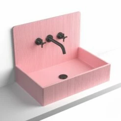 Vasque à Poser 60x38 Cm, Aspect Béton Rose, Roneo 6 Vasque à Poser 60x38 Cm, Aspect Béton Rose, Roneo -Produits De Salle De Bain Soldes 2024 vasque a poser aspect beton rose 60cm roneo 1