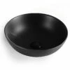 Vasque à Poser Ø39,5 Cm, Bol En Céramique Noir Mat, Art -Produits De Salle De Bain Soldes 2024 vasque a poser bol en ceramique noir mat o395 cm art