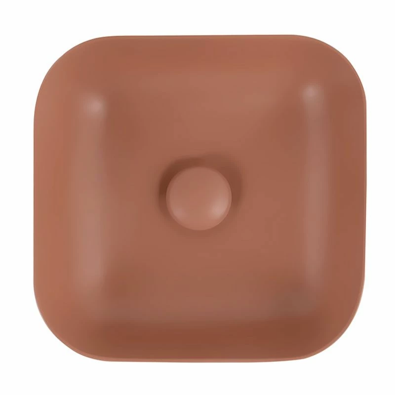 Vasque à Poser 41 X 41 Cm Carrée, Céramique, Brique, Made In France, Desvres 6 Vasque à Poser 41 X 41 Cm Carrée, Céramique, Brique, Made In France, Desvres – Image 4