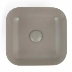 Vasque à Poser 41 X 41 Cm Carrée, Céramique, Gris Mat, Made In France, Desvres -Produits De Salle De Bain Soldes 2024 vasque a poser carree 41 x 41 cm ceramique gris mat made in france desvres 3