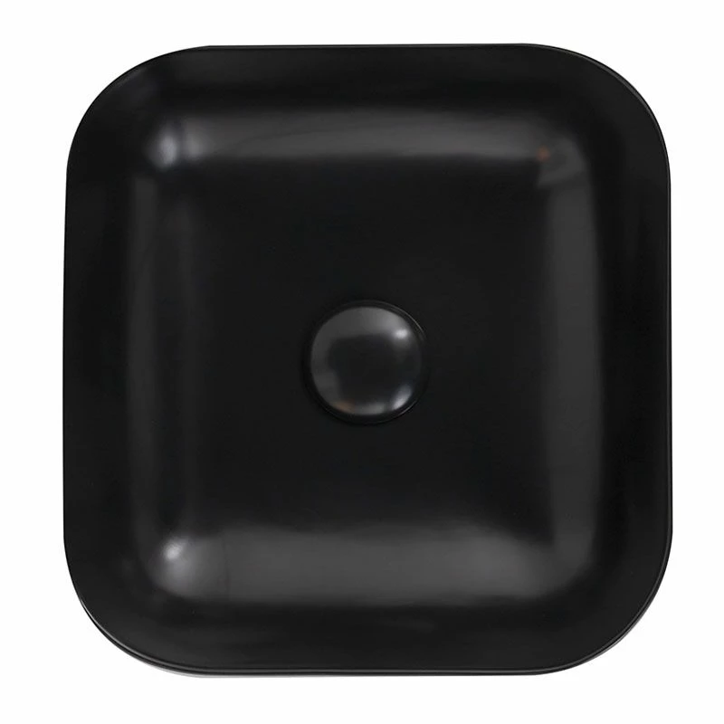 Vasque à Poser 41 X 41 Cm Carrée, Céramique, Noir Mat, Made In France, Desvres 6 Vasque à Poser 41 X 41 Cm Carrée, Céramique, Noir Mat, Made In France, Desvres – Image 4