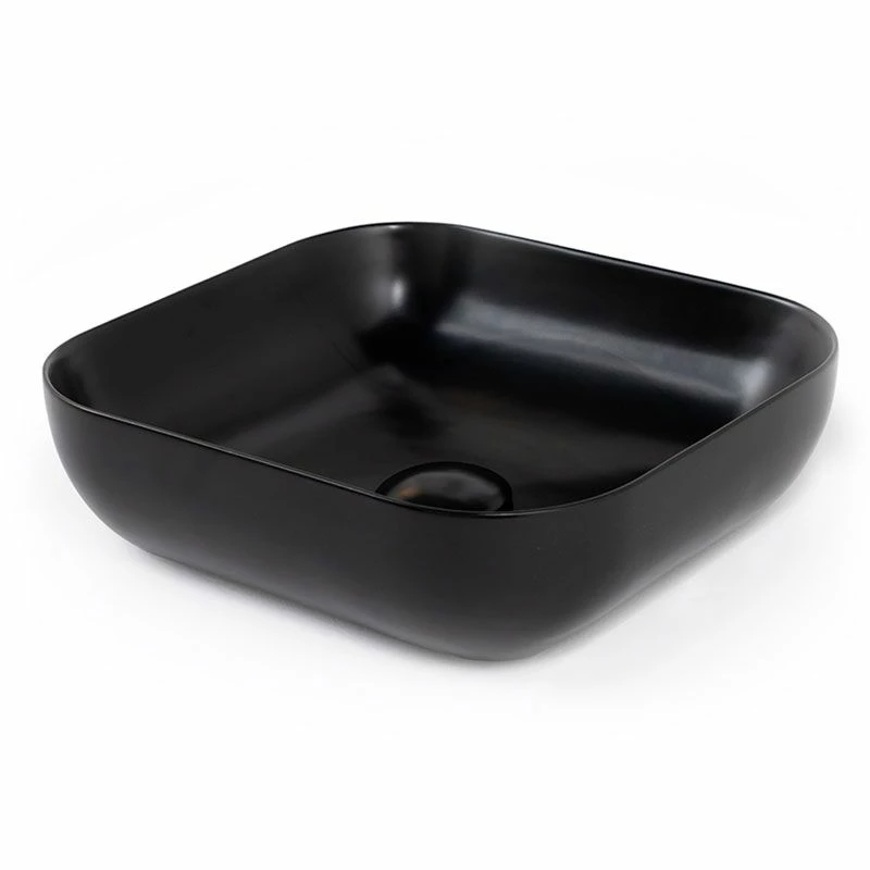 Vasque à Poser 41 X 41 Cm Carrée, Céramique, Noir Mat, Made In France, Desvres 3 Vasque à Poser 41 X 41 Cm Carrée, Céramique, Noir Mat, Made In France, Desvres