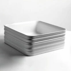 Vasque à Poser 38 X 38 Cm, Carrée, Céramique, Blanc Brillant - Strip -Produits De Salle De Bain Soldes 2024 vasque a poser carree ceramique blanc brillant 38 x 38 cm strip 2