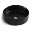 Vasque à Poser Ø36 Cm Noir Mat, Céramique Fine, Art -Produits De Salle De Bain Soldes 2024 vasque a poser noir mat o36 cm ceramique fine art