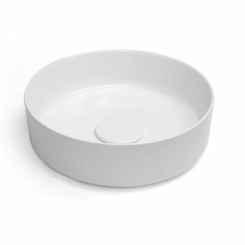 Vasque à Poser Ø34,5 Cm Ronde, Céramique, Blanc Brillant, Made In France, Rosalie 3 Vasque à Poser Ø34,5 Cm Ronde, Céramique, Blanc Brillant, Made In France, Rosalie