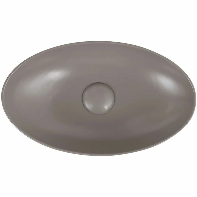 Vasque à Poser 52 X 31 Cm Ovale, Céramique, Gris Mat, Made In France, Desvres 6 Vasque à Poser 52 X 31 Cm Ovale, Céramique, Gris Mat, Made In France, Desvres – Image 4