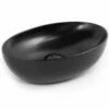 Vasque à Poser 52 X 31 Cm Ovale, Céramique, Noir Mat, Made In France, Desvres -Produits De Salle De Bain Soldes 2024 vasque a poser ovale 52 x 31 cm ceramique noir mat made in france desvres