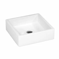 Vasque à Poser 40,5x40,5 Cm Carrée Céramique, Pure