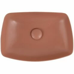 Vasque à Poser 54,2 X 38,6 Cm Rectangulaire, Céramique, Brique, Made In France, Desvres -Produits De Salle De Bain Soldes 2024 vasque a poser rectangulaire 542 x 386 cm ceramique brique made in france desvres 3