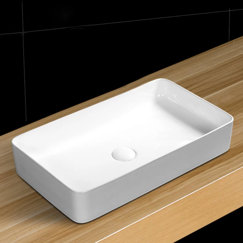 Vasque à Poser 60x34 Cm Rectangulaire, Blanche, Art 4 Vasque à Poser 60x34 Cm Rectangulaire, Blanche, Art – Image 2