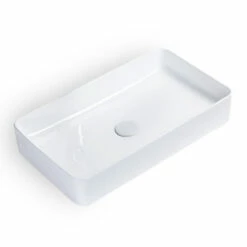 Vasque à Poser 60x34 Cm Rectangulaire, Blanche, Art
