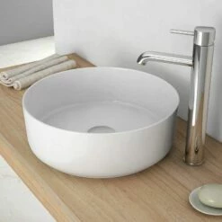 Vasque à Poser 36 Cm Ronde Céramique Fine, Art -Produits De Salle De Bain Soldes 2024 vasque a poser ronde 36 cm ceramique fine art 1
