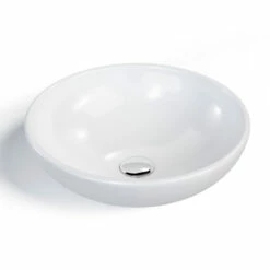 Vasque à Poser Ø40 Cm Ronde Bol Céramique, Aoki