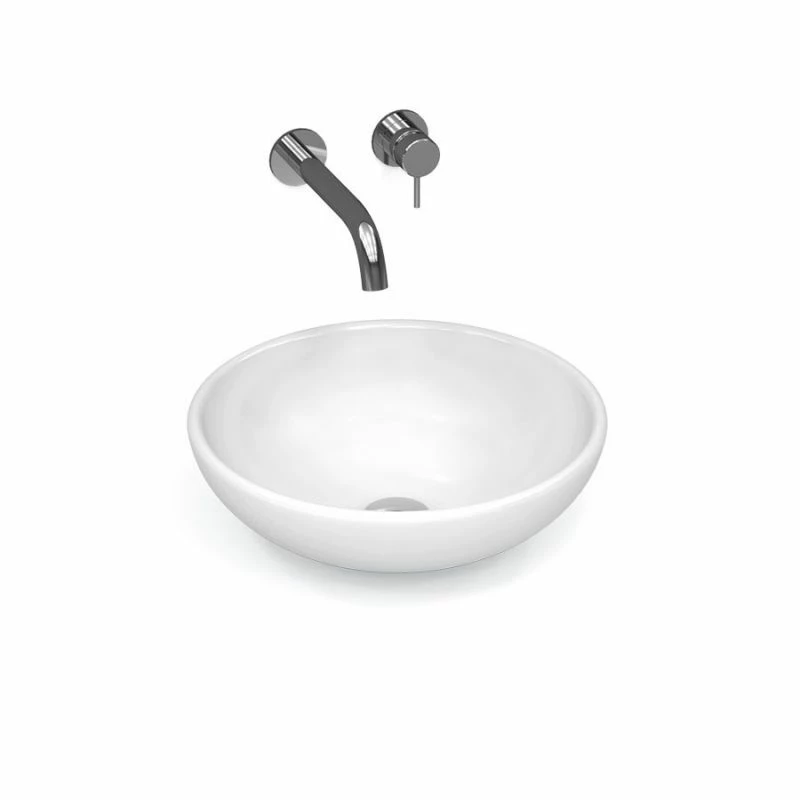 Vasque à Poser Ø40 Cm Ronde Bol Céramique, Aoki 7 Vasque à Poser Ø40 Cm Ronde Bol Céramique, Aoki – Image 5