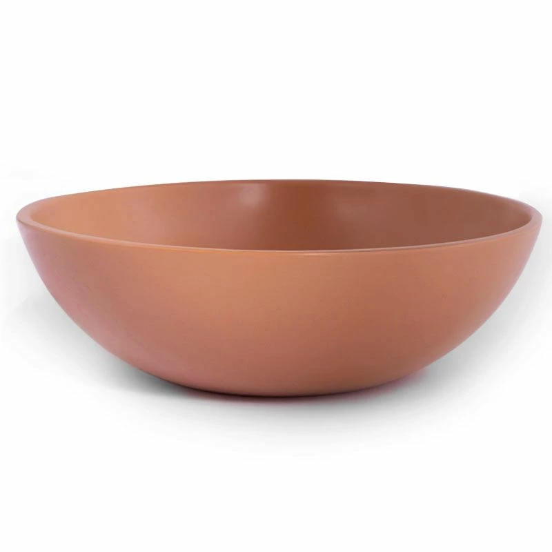 Vasque à Poser Ø47,5 Cm Ronde, Céramique, Brique, Made In France, Desvres 4 Vasque à Poser Ø47,5 Cm Ronde, Céramique, Brique, Made In France, Desvres – Image 2