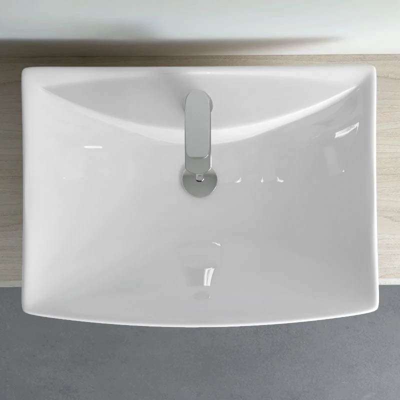 Vasque Avec Plage, Céramique, 60 X 43,5 Cm, Kaven 4 Vasque Avec Plage, Céramique, 60 X 43,5 Cm, Kaven – Image 2