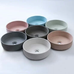 Vasque Béton, 36 cm, Rose, Boya -Produits De Salle De Bain Soldes 2024 vasque beton 36 cm rose boya 4