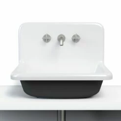 Vasque En Fonte 61x51 Cm, Avec Dosseret, Blanc Et Noir Mat, School + Robinet Mélangeur Cross II Inox Brossé Inclus 7 Vasque En Fonte 61x51 Cm, Avec Dosseret, Blanc Et Noir Mat, School + Robinet Mélangeur Cross II Inox Brossé Inclus -Produits De Salle De Bain Soldes 2024 vasque en fonte avec dosseret blanc et noir mat school robinet melangeur cross ii inox brosse inclus 2