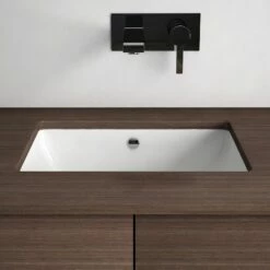 Vasque à Encastrer Par Dessous 46x34 Cm Rectangulaire Céramique, Amiri -Produits De Salle De Bain Soldes 2024 vasque encastrable amiri 46 cm 2