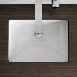 Vasque à Encastrer Par Dessous 46x34 Cm Rectangulaire Céramique, Amiri -Produits De Salle De Bain Soldes 2024 vasque encastrable amiri 46 cm 3