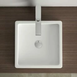 Vasque à Encastrer Par Dessus 40x40 Cm Carrée Céramique, Pure -Produits De Salle De Bain Soldes 2024 vasque encastrable pure 4398 400x400 mm 2