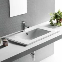 Vasque à Encastrer 61x46 Cm Plage Robinet, Céramique, Pure -Produits De Salle De Bain Soldes 2024 vasque encastrable pure 4530 620x460 mm 1